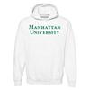 UGP Campus Apparel AH01 - Manhattan University Jaspers Basic Block Hoodie - X-Large - White view 1