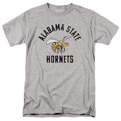 Alabama State University Official Hornets Logo Unisex Adult T-Shirt, Athletic Heather, 5X-Large