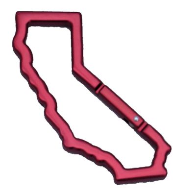 California Carabiner Red