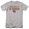 University of Denver Official Stacked Unisex Adult T-Shirt, Athletic Heather, 5X-Large view 1
