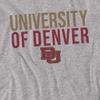 University of Denver Official Stacked Unisex Adult T-Shirt, Athletic Heather, 5X-Large view 2