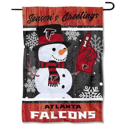 Atlanta Falcons Holiday Winter Snow Garden Flag Double Sided Banner