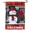 Atlanta Falcons Holiday Winter Snow Garden Flag Double Sided Banner view 1