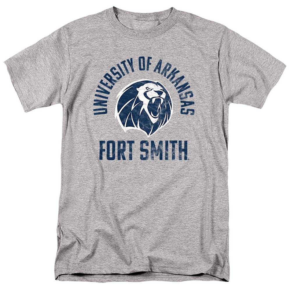 University of Arkansas Fort Smith Official Lions Logo Unisex Adult T-Shirt, Athletic Heather, 5X-Large