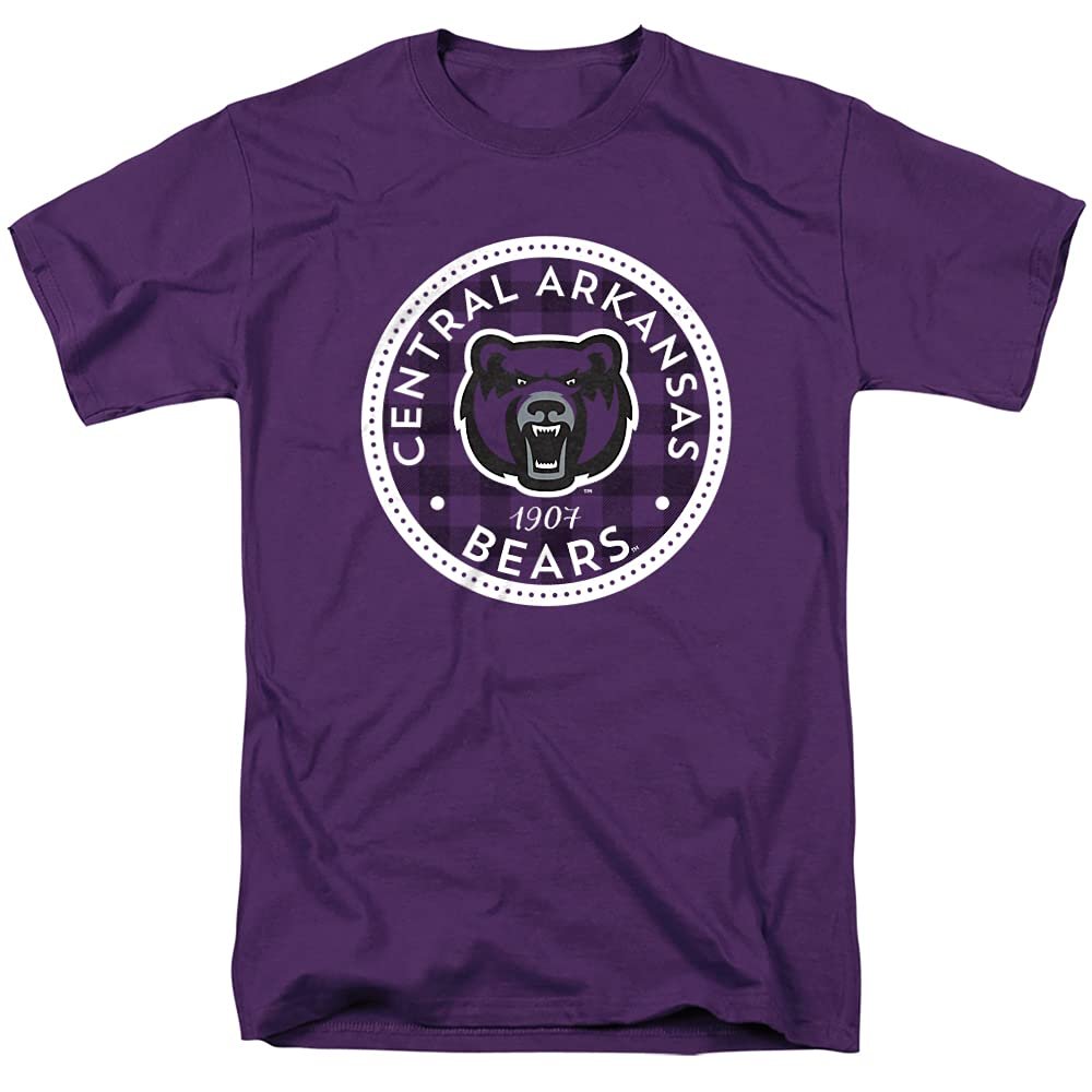 University of Central Arkansas Official Plaid Badge Unisex Adult T-Shirt, Plaid Badge, 4X-Large