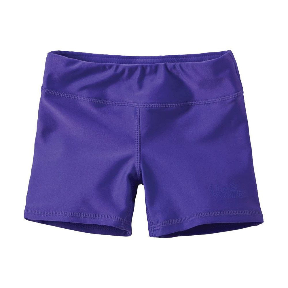 UV SKINZ Girls Active Swim Shorts with UPF 50+ Sun Protection - Girls Swimsuit Bottoms, Purple, 14
