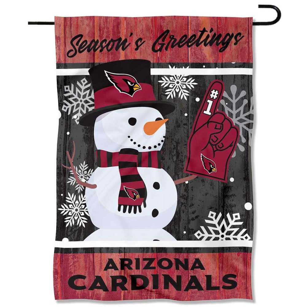 Arizona Cardinals Holiday Winter Snow Garden Flag Double Sided Banner