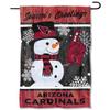 Arizona Cardinals Holiday Winter Snow Garden Flag Double Sided Banner view 1