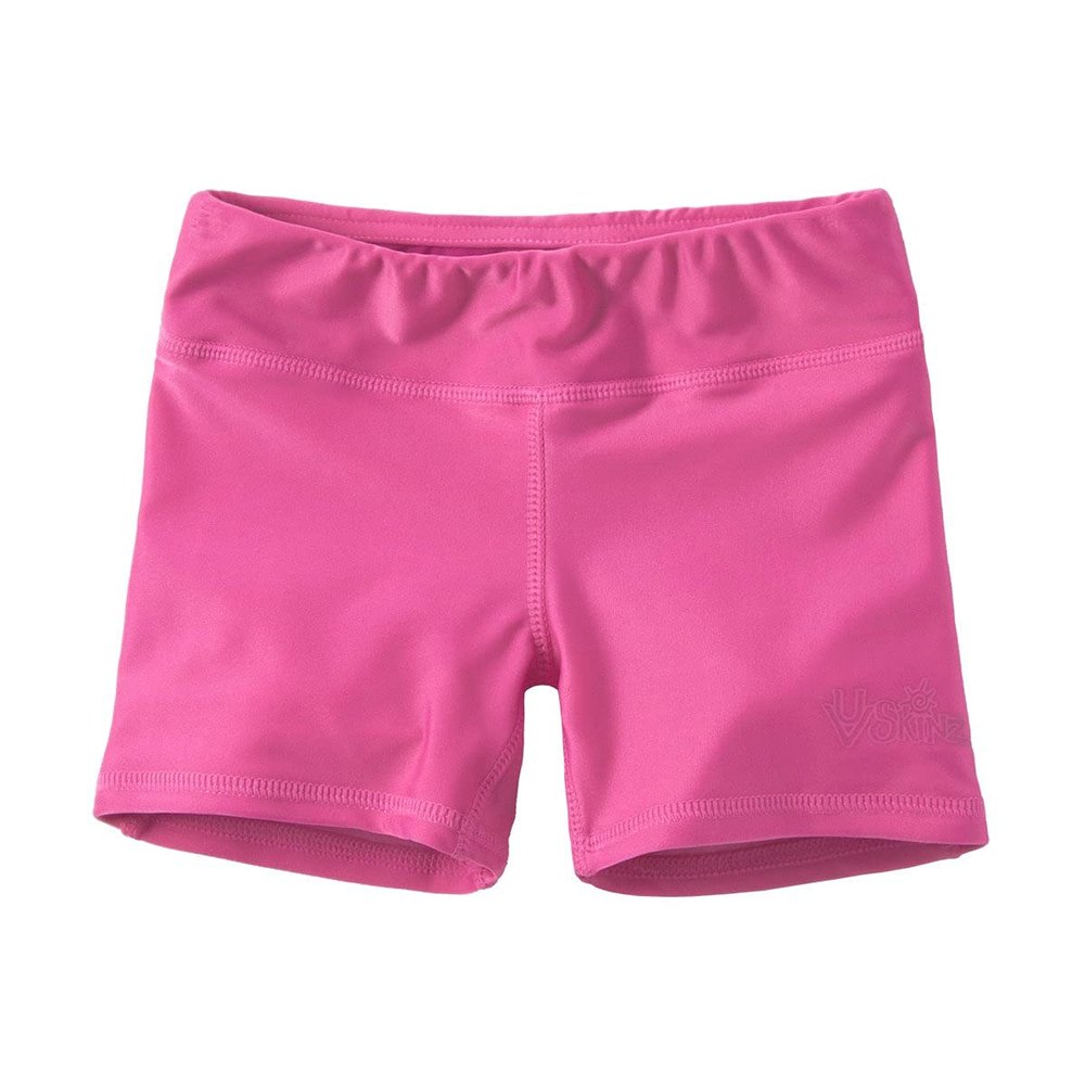 UV SKINZ Girls Active Swim Shorts with UPF 50+ Sun Protection Swimsuit Bottoms, Bathing Suit Shorts - Bubblegum - 10