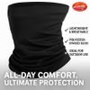 LUCKY CRAFT Fishing Neck Gaiter for Men and Women, Lightweight, Stretchable Face Cover, for Outdoor Sports, Black and White view 3