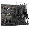 Hold Up Displays 12 Gun Rack for 6 Rifles and 6 Pistols Modern Tactical Black Cam Multi Use Slatwall Display System Modular Assembly- HD100-BC view 1