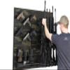 Hold Up Displays 12 Gun Rack for 6 Rifles and 6 Pistols Modern Tactical Black Cam Multi Use Slatwall Display System Modular Assembly- HD100-BC view 4
