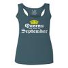0107. It's is My Birthday Gift Queens are Born in September 20th 30th 40th 50th Women's Tank Top Racerback (Indigo Blue X Small) view 1