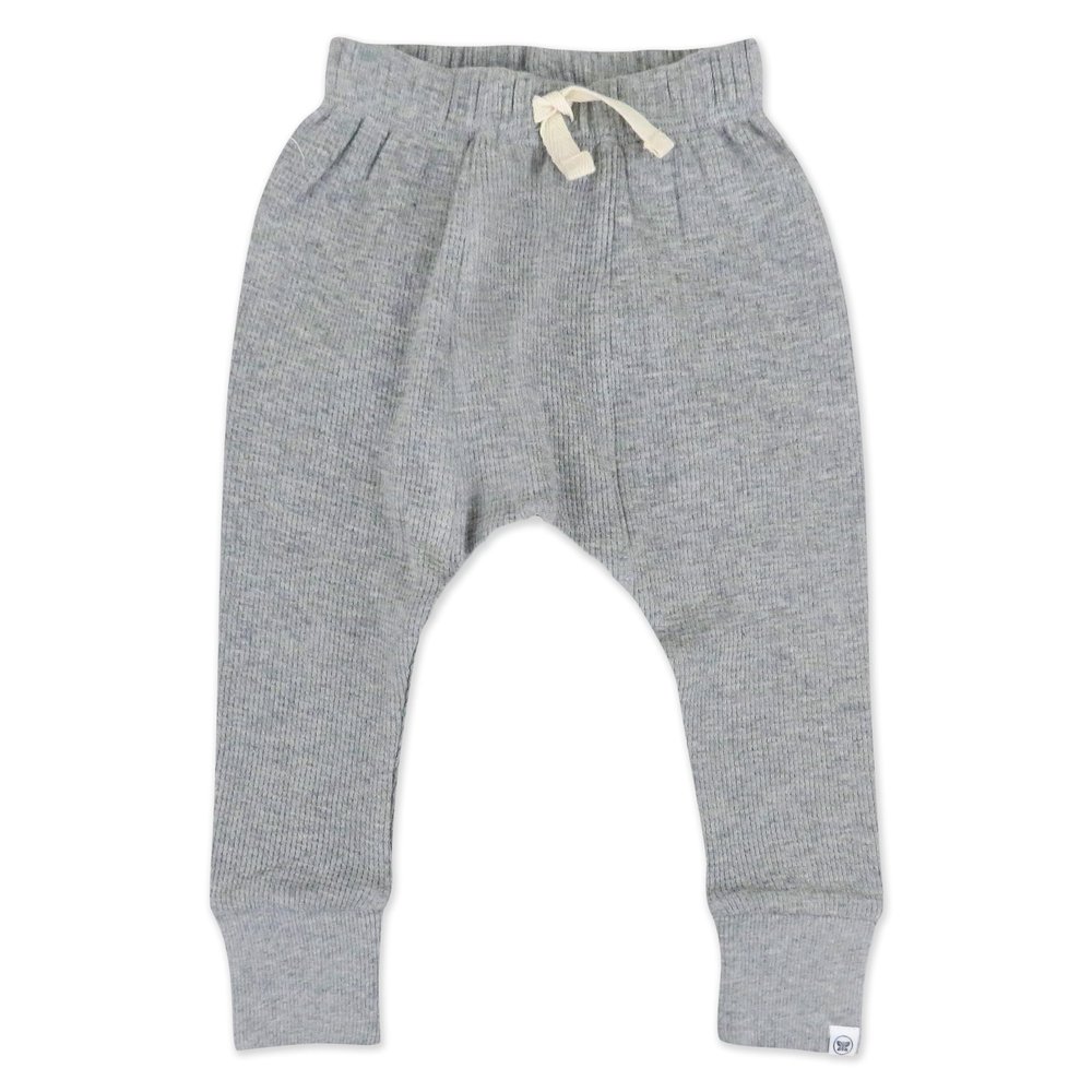 HonestBaby Multipack Honest Pants Joggers Pull on 100% Organic Cotton for Infant Baby and Toddler, Boys, Girls, Unisex, Gray Heather, 12 Months