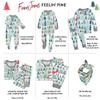 HonestBaby Baby-Organic Cotton Holiday Family Jammies, Feelin' Pine, Men's 2-Piece Pajama Set X-Large view 2