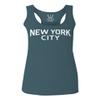 0102. Cool Vintage Retro Graphic New York City NYC Lenon NY Women's Tank Top Racerback (Indigo Blue X Small) view 1