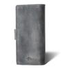 PEGAI Handmade Minimalist Design Checkbook Cover | 100% Distressed Full Grain Horse Leather Checkbook Wallet | Business Checkbook Binder | Clark (Rock) view 4