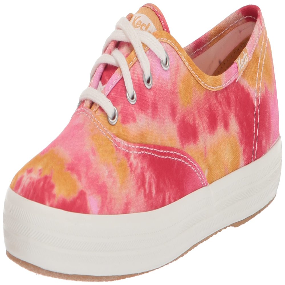 Keds Women's Champion Canvas Tie Dye Sneaker, PINK/ORANGE, 5.5 Medium