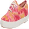 Keds Women's Champion Canvas Tie Dye Sneaker, PINK/ORANGE, 5.5 Medium view 1