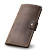 PEGAI Handmade Minimalist Design Checkbook Cover | 100% Distressed Full Grain Horse Leather Checkbook Wallet | Business Checkbook Binder | Clark (Chestnut) view 1