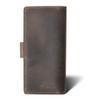 PEGAI Handmade Minimalist Design Checkbook Cover | 100% Distressed Full Grain Horse Leather Checkbook Wallet | Business Checkbook Binder | Clark (Chestnut) view 4