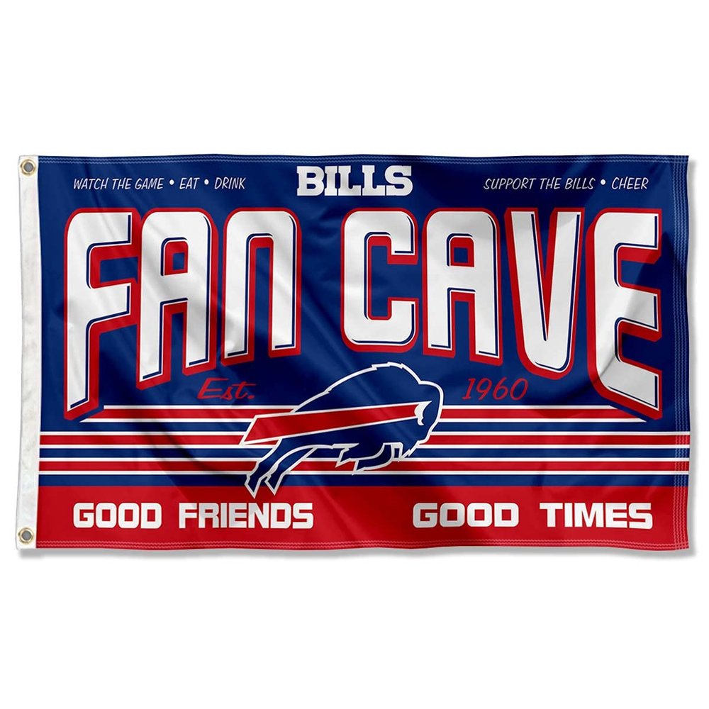 Buffalo Bills Fan Man Cave Banner Flag