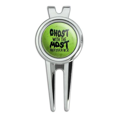 GRAPHICS & MORE Beetlejuice Ghost with The Most Golf Divot Repair Tool and Ball Marker