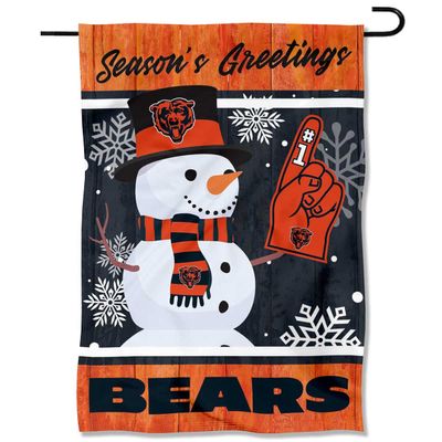 Chicago Bears Holiday Winter Snow Garden Flag Double Sided Banner