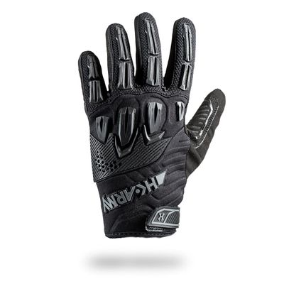 Full Finger Hardline Armored Gloves - Blackout - XL