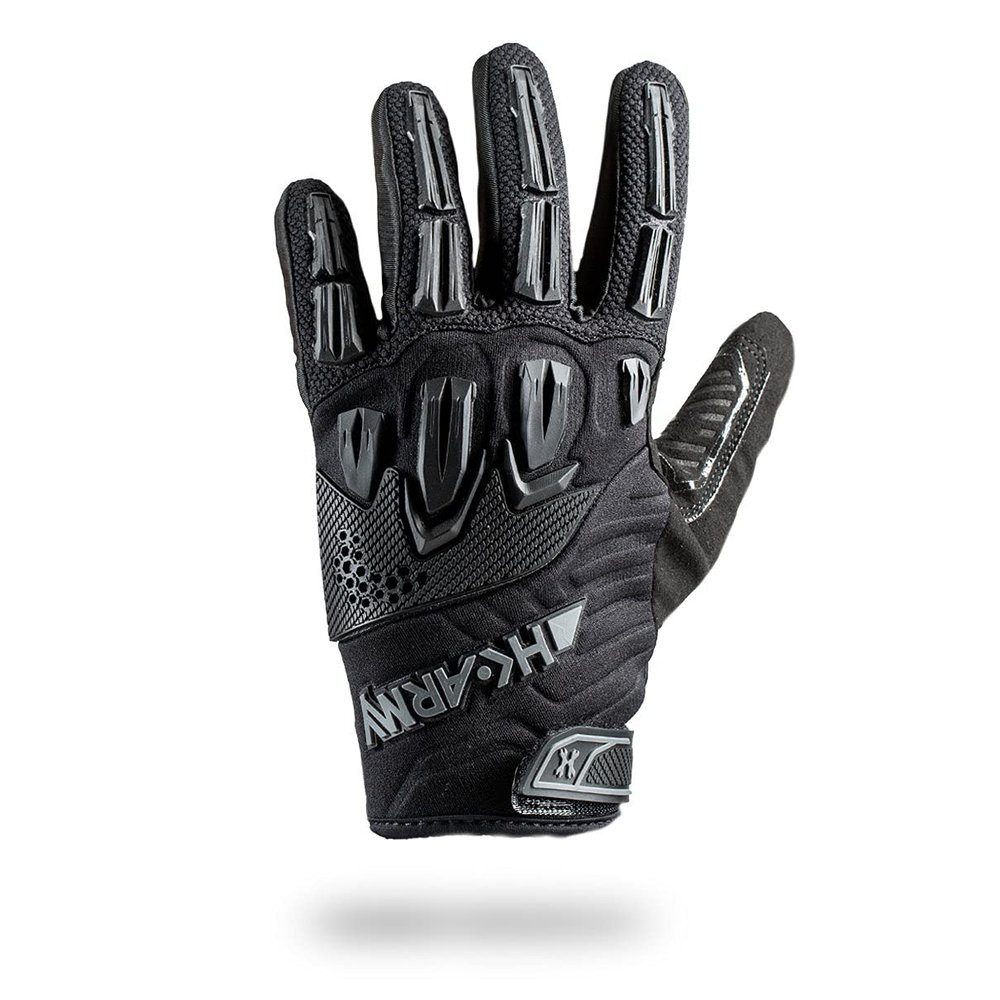 Full Finger Hardline Armored Gloves - Blackout - XL