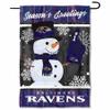 Baltimore Ravens Holiday Winter Snow Garden Flag Double Sided Banner view 1