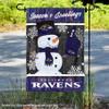 Baltimore Ravens Holiday Winter Snow Garden Flag Double Sided Banner view 2