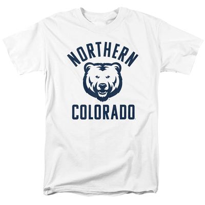 University of Northern Colorado Official One Color UNC Bears Logo Unisex Adult T-Shirt, White, 5X-Large