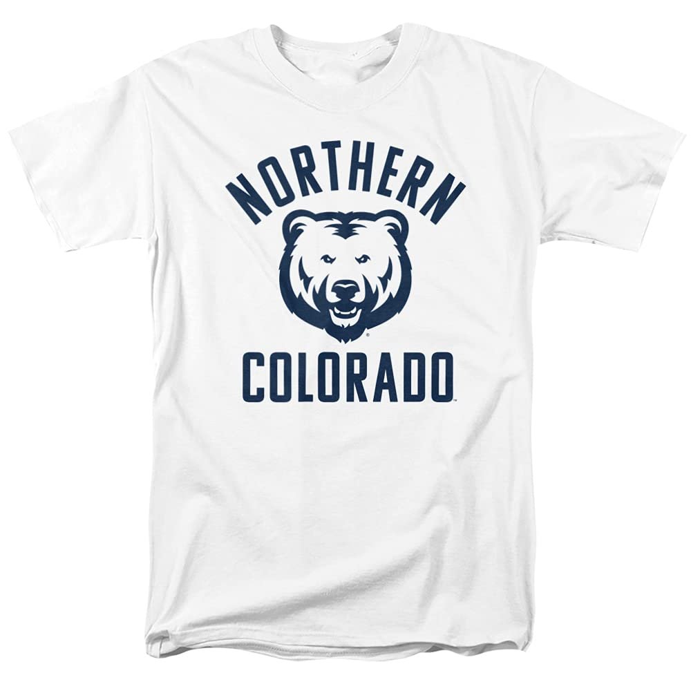 University of Northern Colorado Official One Color UNC Bears Logo Unisex Adult T-Shirt, White, 5X-Large