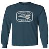0114. Hecho en Mexico Logo 5 de Mayo Viva Mexican Republic Mexicano Men's Long Sleeve t Shirt (Indigo Blue 2X Large) view 1