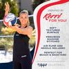 Franklin Sports Kerri Walsh USA Beach Volleyball - Soft Cover Official Size Beach + Outdoor Volleyball - Red, White + Blue Volleyball - Pump + Needle view 2