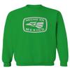 0114. Hecho en Mexico Logo 5 de Mayo Viva Mexican Republic Mexicano Men's Crewneck Sweatshirt (Irish Green Small) view 1