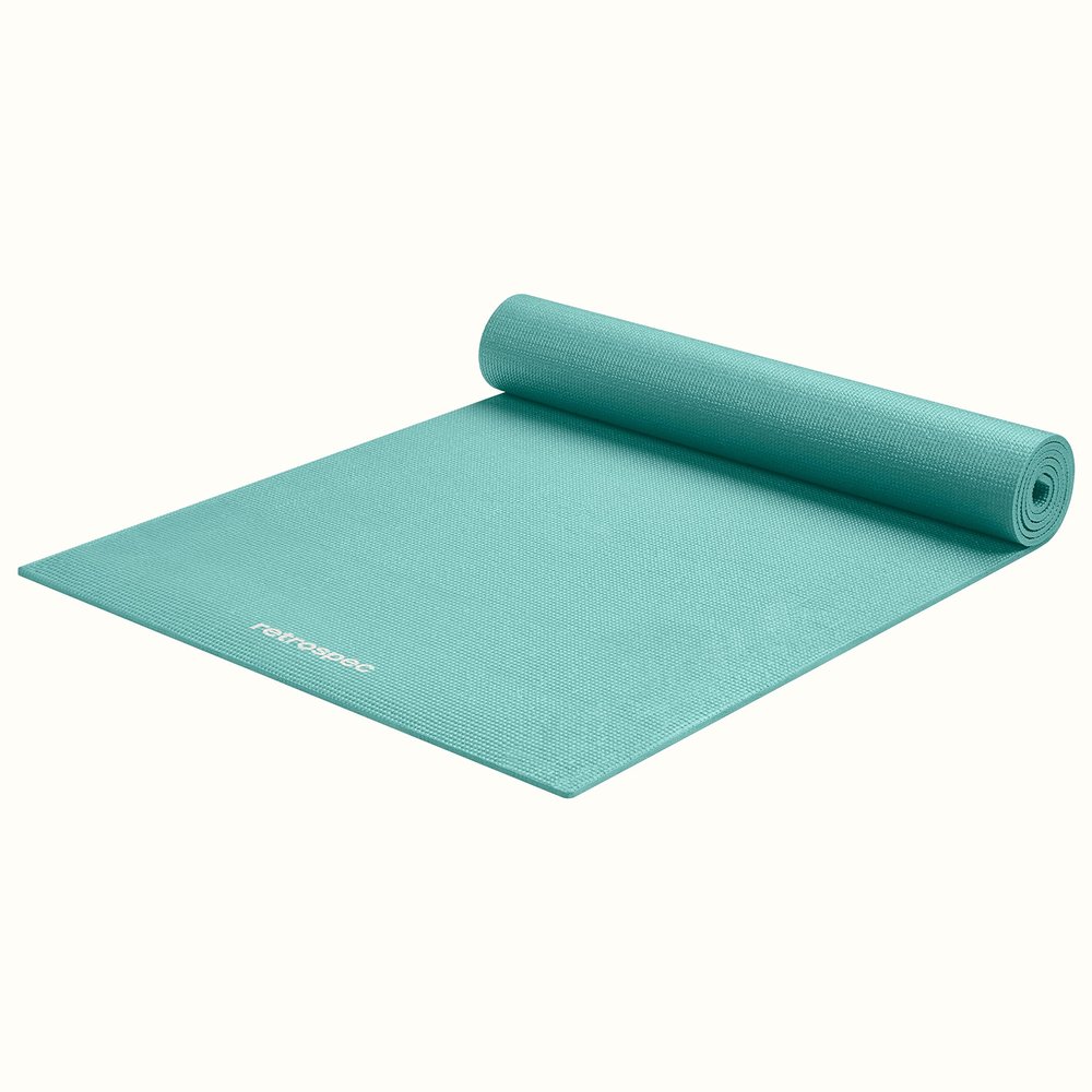 Retrospec Pismo Yoga Mat for Men & Women - 72 x 24 x 5mm - Extra Long Non Slip Exercise Mat for Yoga, Pilates, Stretching, Floor & Home Workouts - Blue Lagoon