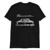 1973 Barracuda Cuda American Muscle Car Short-Sleeve Unisex T-Shirt Black view 1