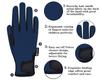 ChinFun Kids Horse Riding Gloves Child Summer Gloves Cycling Gloves Perfect for Cycling Riding Running Spring Outdoor Activities Cool Mesh Deep Blue Size M 8-10 view 2