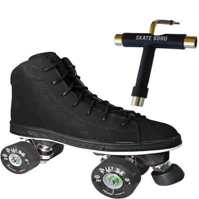 Atom Skates Jackson Diva Viper/Nylon Plate/Size: Women's Adult 8 Bundle with Black Atom Pulse Lite Wheels and Tool