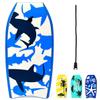 RIVALLYCOOL Body Board, 33/37/41 Super Lightweight Bodyboard w/EPS Core, XPE Deck, HDPE Slick Bottom, Premium Leash & Adjustable Wrist Rope,Surfing for Teens & Adults (White, 41.0 Inches)