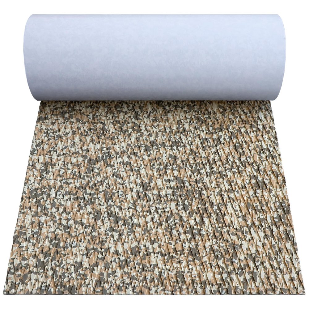 Hjdeck EVA Foam Boat Decking Camo Boat Flooring Mat Marine Floor Carpet Self-Adhesive Non-Slip Boat Flooring DIY Trimmable Surfboard Traction Pad Kayak Yacht RV Flooring Swim Platform Pad