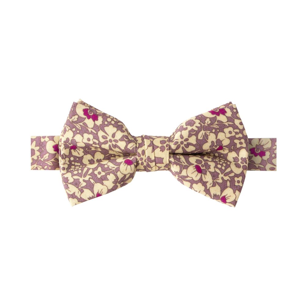 Spring Notion Boy's Cotton Floral Print Pre-tied Bow Tie, 55-Rose Gold Medium