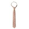 Spring Notion Boys' Cotton Floral Print Zipper Neckties in Trendy Colors, 55-Rose Gold Small