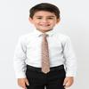 Spring Notion Boys' Cotton Floral Print Zipper Neckties in Trendy Colors, 55-Rose Gold Small view 3