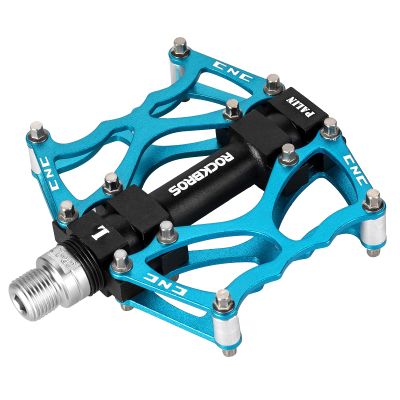 ROCKBROS Mountain Bike Pedals Non-Slip MTB Pedals Durable Lightweight Aluminum Alloy Bicycle Pedals for Mountain Bikes Commuter Bike Leisure Bikes 9/16"