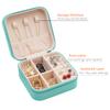 Mini Jewelry Travel Case, Small Portable Jewellry Organizer Box Portable Display Storage Box for Rings Earrings Necklaces, Gifts for Girl, Women, Wedding, Birthday,New Year,Christmas Gifts (Blue) view 4