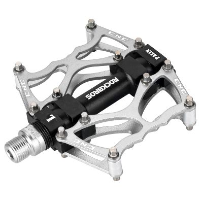 ROCKBROS Mountain Bike Pedals Non-Slip MTB Pedals Durable Lightweight Aluminum Alloy Bicycle Pedals for Mountain Bikes Commuter Bike Leisure Bikes 9/16"