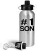 Art by Chelsydale Cute Gag Gifts Idea for To My Son Water Bottle Tumbler - 20oz Portable Drinkware - Favorite Child from Mom Dad Parent Appreciation Funny - Number 1 Recognition Award Reward view 2